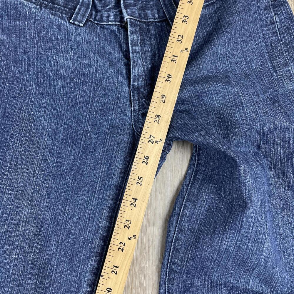 Y2K Banana Republic Dark Wash Jeans Ankle Women's 2 Straight leg Slit Hem Indigo - Picture 3 of 7